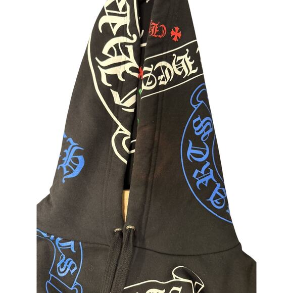 Chrome Hearts Stencil Multi Logo Printed Oversized Hoodie - Picture 3 of 7